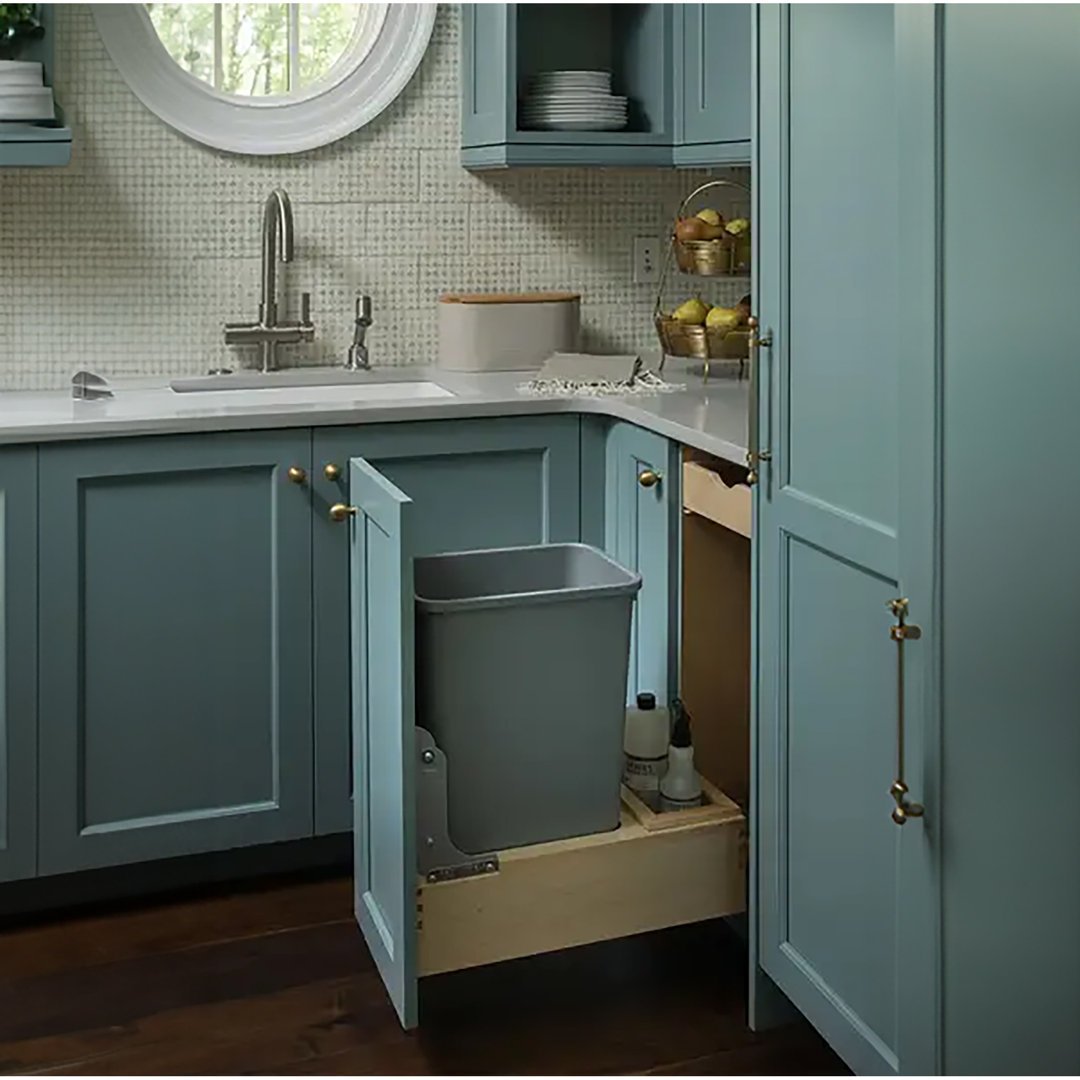 Rev-A-Shelf 35 qt. Pullout Bottom Mount Trash Can(s), Maple 